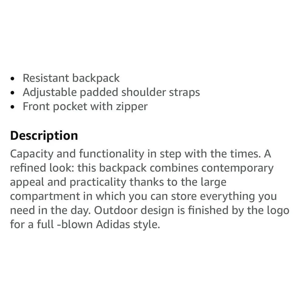 Adidas Backpack Classic Foundation Backpack‎ Black/White